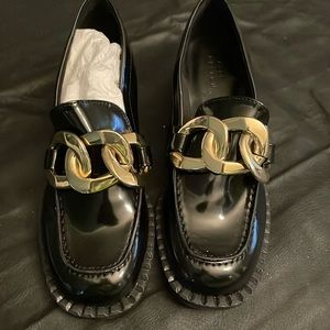 Black patten leather shoes